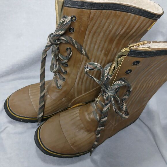 Weather Spirits Insulated Waterproof Boots Steel Shank Fishing Hunting Mens Sz 9 - Picture 9 of 13